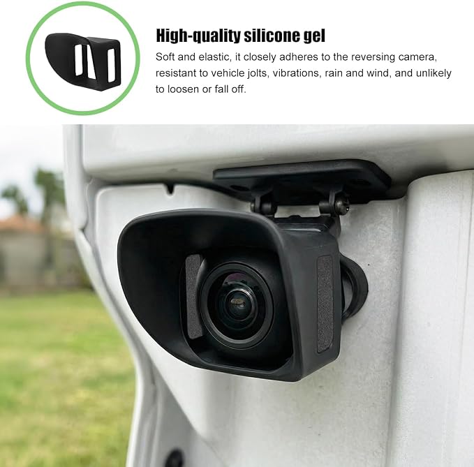 Car Rear View Backup Camera Cover, Silicone Adhesive Vehicle Reversing Cameras - Image 5