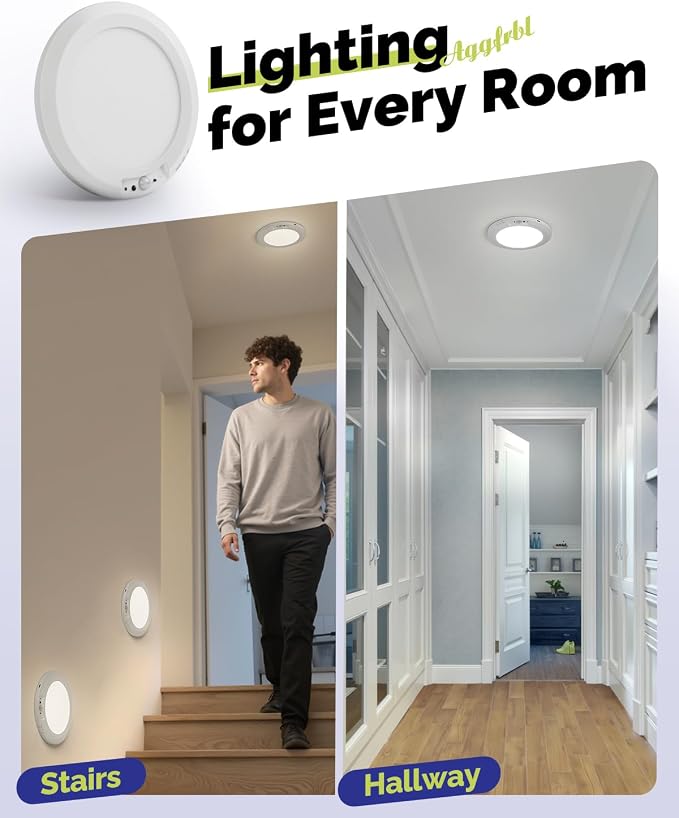 4PCs 10, 000mAh Rechargeable Ceiling Light - Image 9