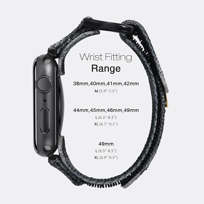 Nereides Compatible with Apple Watch Band Ultra 3/2/1, Nylon Sports Strap with - Image 5