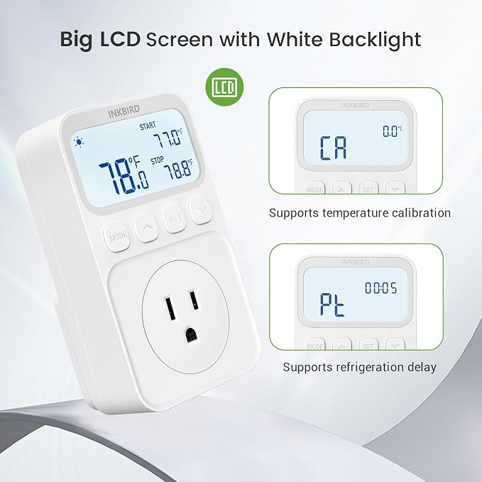 INKBIRD Plug in Thermostat 15A 1800W, Programmable Heating Cooling Digital - Image 7