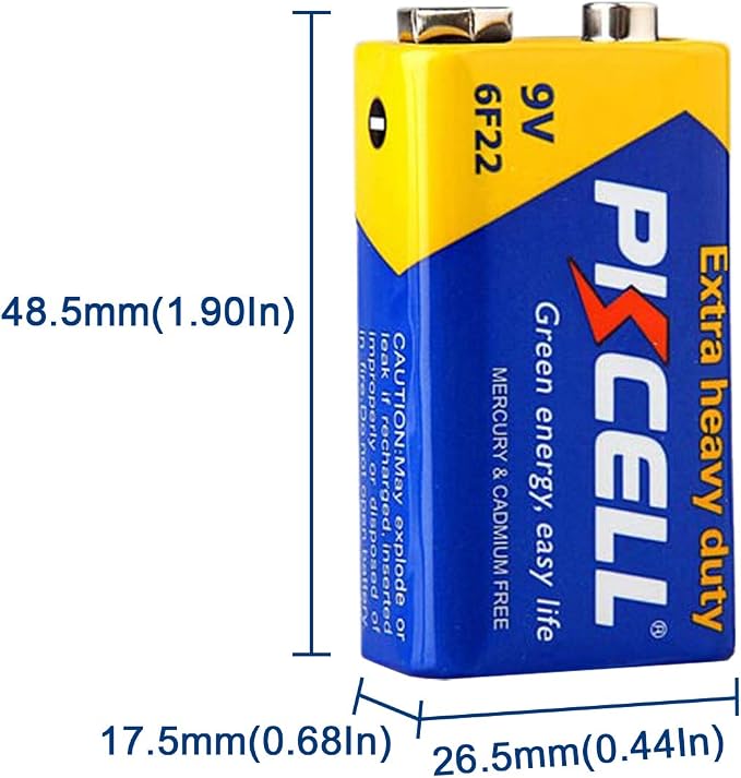 PKCELL 9V Batteries, 100 Pack 9 Volt Batteries Carbon Zinc, 9V Battery - Image 5