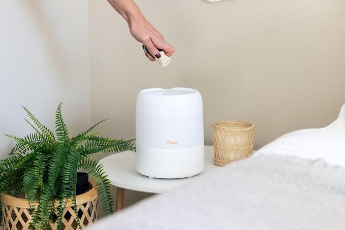 Crane Top Fill Mini Humidifier for Bedroom and Nursery 3-In-1 Essential Oil Diffuser Sleep Light 0.5 Gallon Baby Humidifier - Image 9
