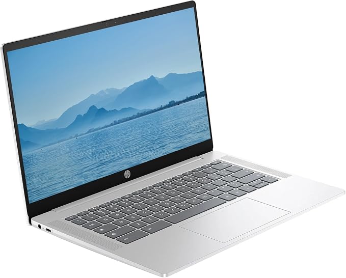 HP 2026 Lightweight Portable Chromebook, 14'' HD IPS Display, Intel Quad-Core N Processor Up to 3.70GHz, 4GB DDR5, 128GB SSD Storage, Ultra-Fast 6th Gen WiFi, Chrome OS, Pastel Silver, Renewed - Image 2