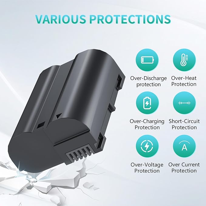 EN-EL15 Battery Pack, LP 2-Pack EN-EL15 EN EL15a Rechargable Li-ion Replacement - Image 3