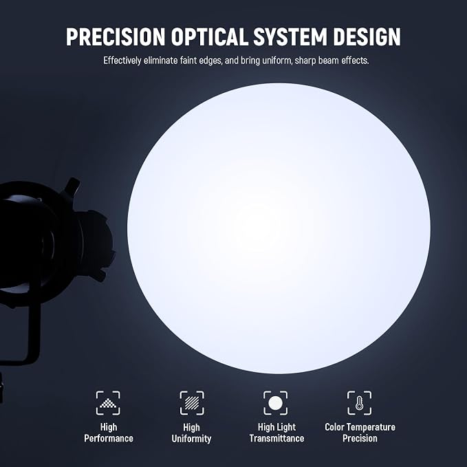 NEEWER Spotlight Snoot with 20° Projection Lens, Adjustable Focus, 16 Metal - Image 3