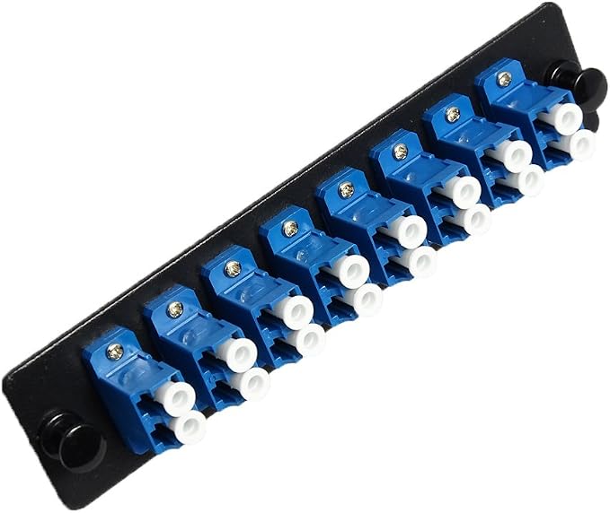 RiteAV LGX Footprint Fiber Optic Cable LC Adapter Patch Panel 8 Ports Loaded by RiteAV