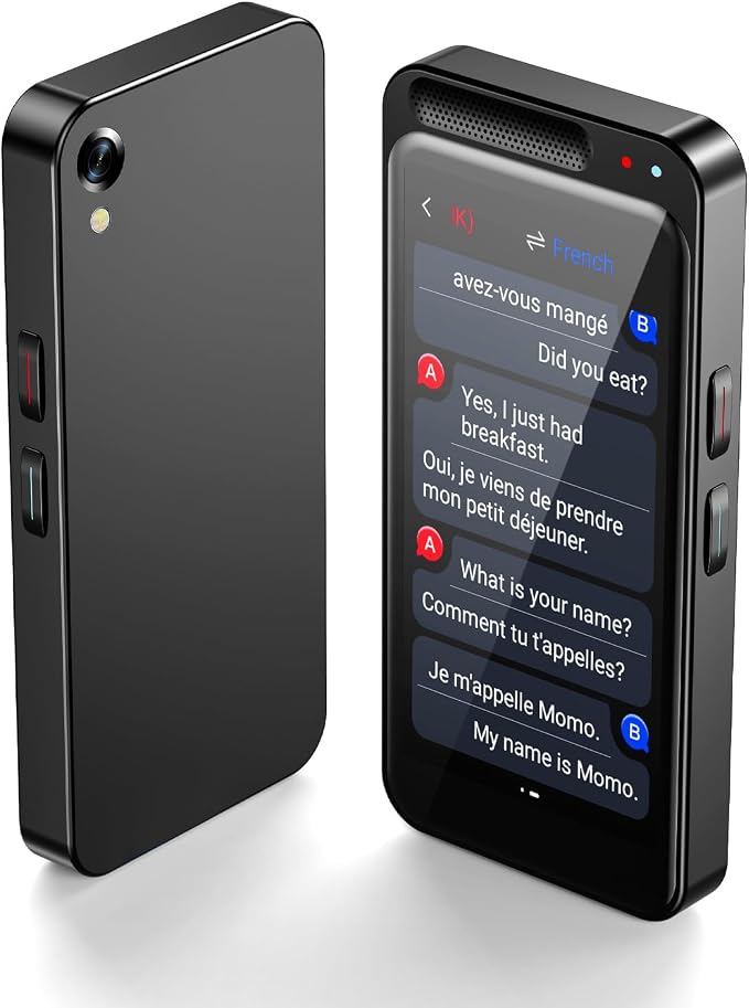 Language Translator Device No WiFi Needed, Two-Way Real Time Translator Device by Simbago