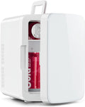 OSTBA 10L Mini Fridge, 10 Liter/15 Cans Mini Fridge for Bedroom, 110V AC/ 12V DC Thermoelectric Cooler and Warmer, Portable Mini Fridge for Skincare, Makeup, Drink, Car, Office, Bedroom, Dorm, White by OSTBA