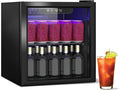 Compact Beverage Refrigerator, 1.3Cu.Ft/60 Can Mini Fridge with Glass Door and Digital Display, Small Drink Fridge with Adjustable Shelves for Soda, Beer, or Wine, Compact Fridge for Bedroom by Stopsad