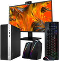 HP Windows 11 Desktop Computer | 16GB RAM + 500GB SSD | Intel i7 | 16GB RAM + 500GB SSD | 24" LCD | WiFi 6 AX200 + BT | RGB Keyboard/Mouse + Speakers | Webcam | Home or Office PC (Renewed) (Intel i7) | SFF Desktop Computer PC,I7 up to 4.6G, WiFi 6 AX20... by Amazon+Renewed