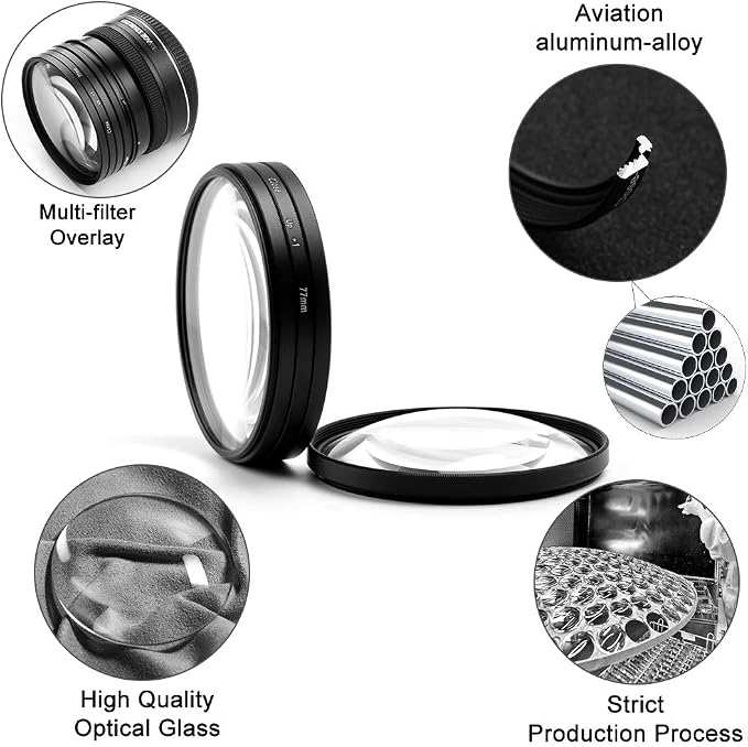 67mm Close-up Filter Kit 4 Pieces Macro Filter Accessory Close-up Lens Filter - Image 3