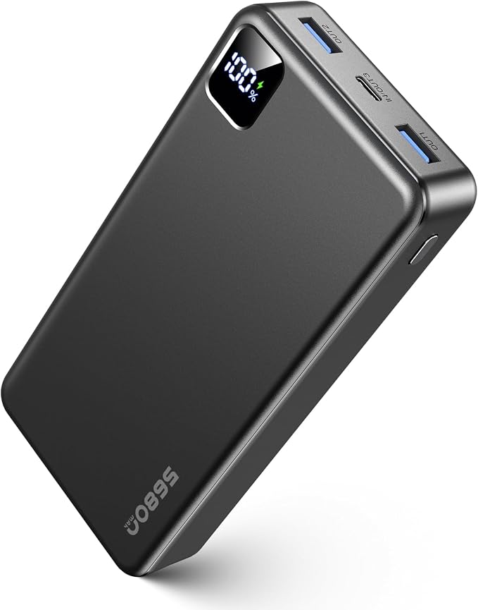 Portable Charger Power Bank, PD 22.5 W Fast Charging Large Capacity Battery Pack, 56800mAh Portable Phone Charger for Travel Camping Essential Compatible with iPhone 17/16/15/14/13 Series, iPad-Black by Unknown