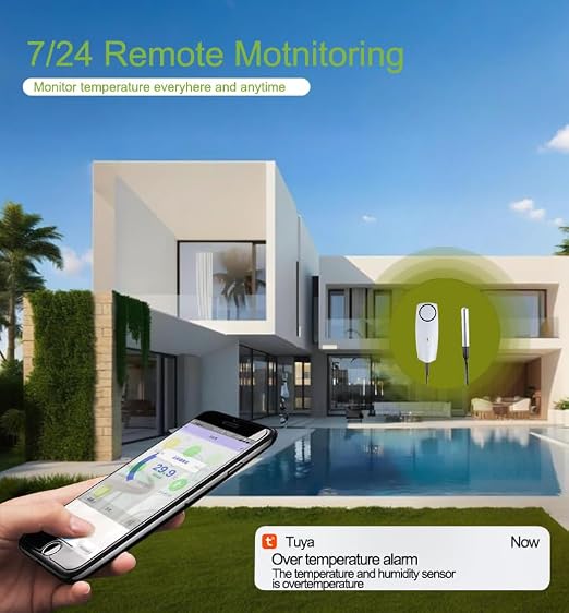 Zigbee Refrigerator Thermometer:App Notification, Data Record Export, Fridge - Image 3
