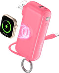 RORRY Flow Portable Charger, 10000mAh 40W Fast Charging Power Bank with Built-in USB C Cable and Foldable Wall Plug, Battery Pack Travel Essentials for iPhone 17/16/15, Apple Watch, iPad, MacBook by RORRY