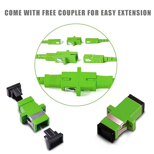 SC/APC to SC/APC Fiber Optic Internet Cable, Armored Single Mode Patch Cable - Image 5
