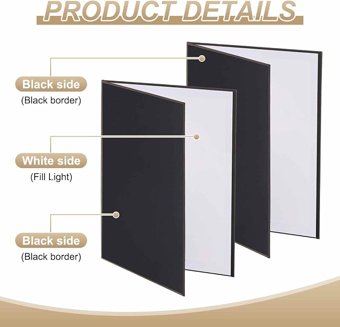 2Pcs 17"x11" Light Reflector 2 in 1 Photography Reflector Cardboards, Foldable - Image 3