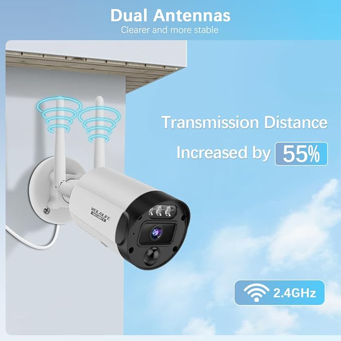 【90ft Super Night Vision】 Outdoor Wireless Security Camera System, Wireless - Image 6