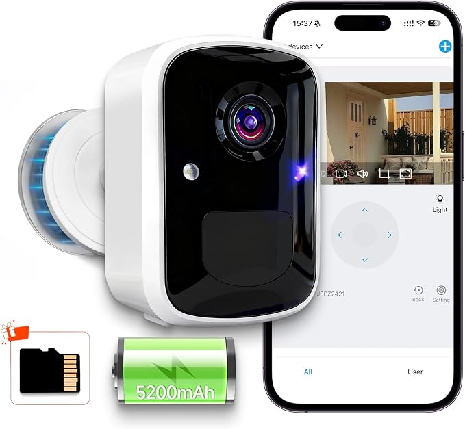 Goalake Wireless Security Camera, 3MP 2K Battery WiFi Camera by Goalake