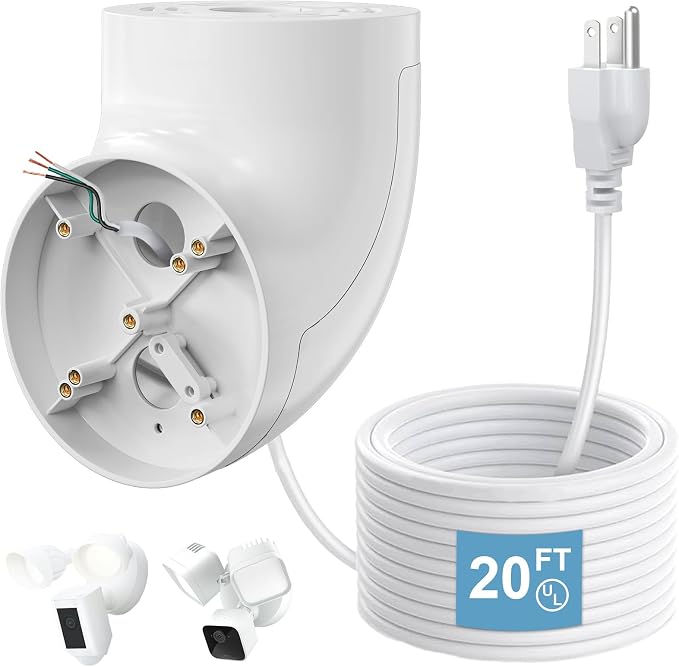 Eave Mount with Power Cable for Ring Floodlight Cam Wired Plus/Pro, Ring by Honeast