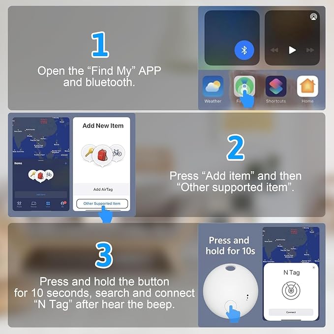 Tracker Tag 4 Packs Bluetooth Tracker, Smart Tag Locator Tracking Device - Image 4