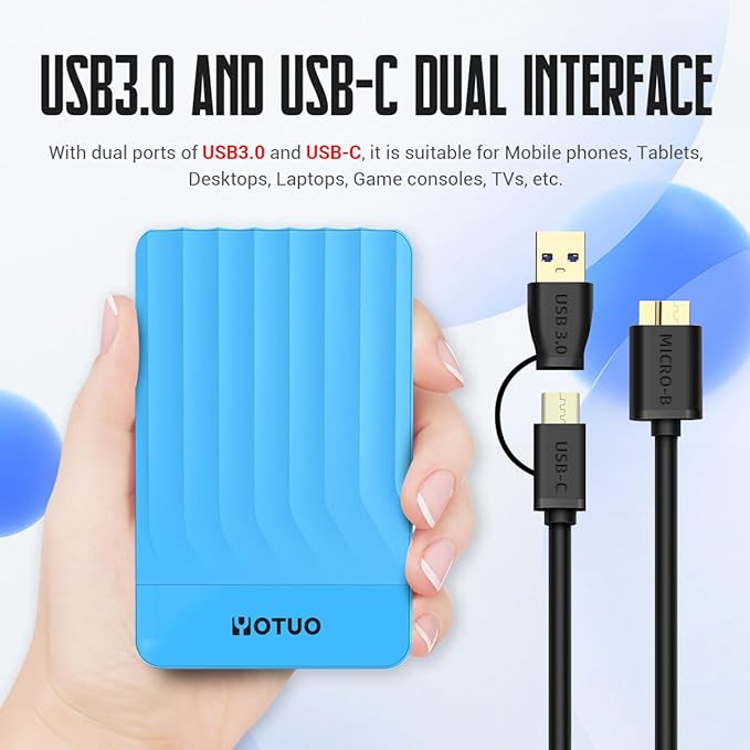 YOTUO Portable External Hard Drive Storage Expansion Mobile HDD USB 3.0 - Image 5