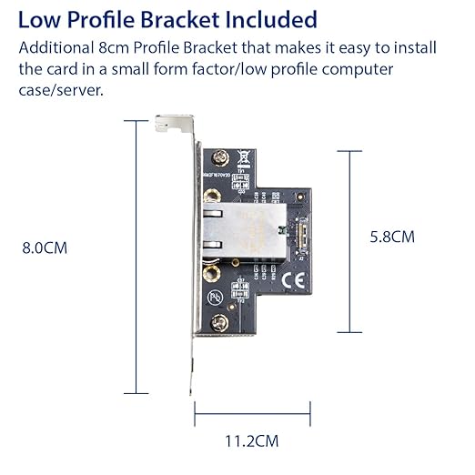 IO Crest 10 Gigabit M.2 M Key Ethernet Network Expansion Card - Image 5