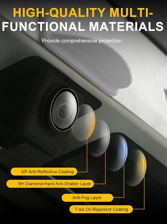 Car Camera Lens Protector 2-Pack + Backup Camera Rain Shield 1-Pack, - Image 5