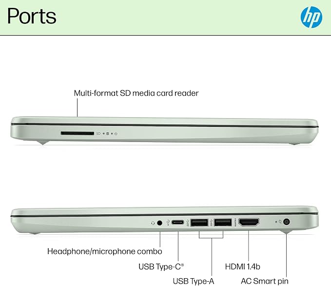 HP 14" Laptop Computer for 2026 Student Business Productivity, MS Office & Win 11 Pro, Copilot AI, Intel 4-Core CPU, 4GB DDR5 RAM, 628GB Storage (128GB UFS+500GB Ext), Wi-Fi 6, HubxcelAddon, Green - Image 9