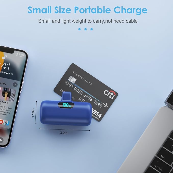 Small Portable Charger for iPhone 5000mAh, PD Fast Charging Power Bank,Mini Battery Pack Portable Phone Charger Travel Essentials for iPhone 14/14 Pro Max/13/13 Pro/12 Pro/11/XS/XR/X/8/7/6/SE Series - Image 4