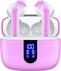 TAGRY Bluetooth Headphones True Wireless Earbuds 60H Playback LED Power Display Earphones with Wireless Charging Case IPX5 Waterproof in-Ear Ear buds with Mic for TV Smart Phone Laptop Computer Sports by TAGRY