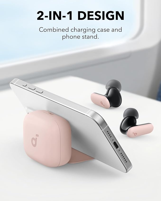 Soundcore P30i by Anker Noise Cancelling Earbuds, Hands-Free Viewing | Strong and Smart Noise Cancelling, Powerful Bass, 45H Playtime, 2-in-1 Case and Phone Stand, IP54, Bluetooth 5.4 - Image 2