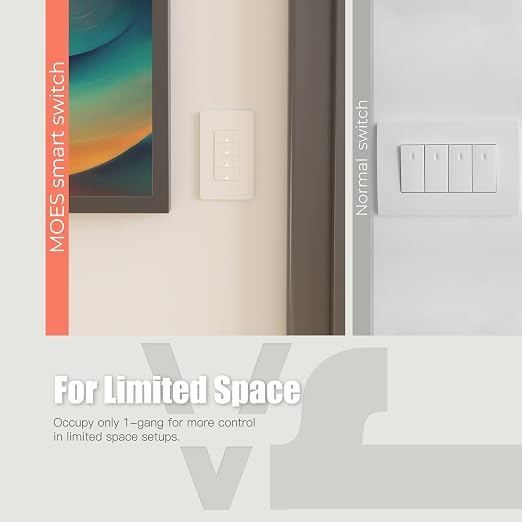 MOES Zigbee Smart Double Switches, 2nd Generation Light Switch 2 Gang, No - Image 5