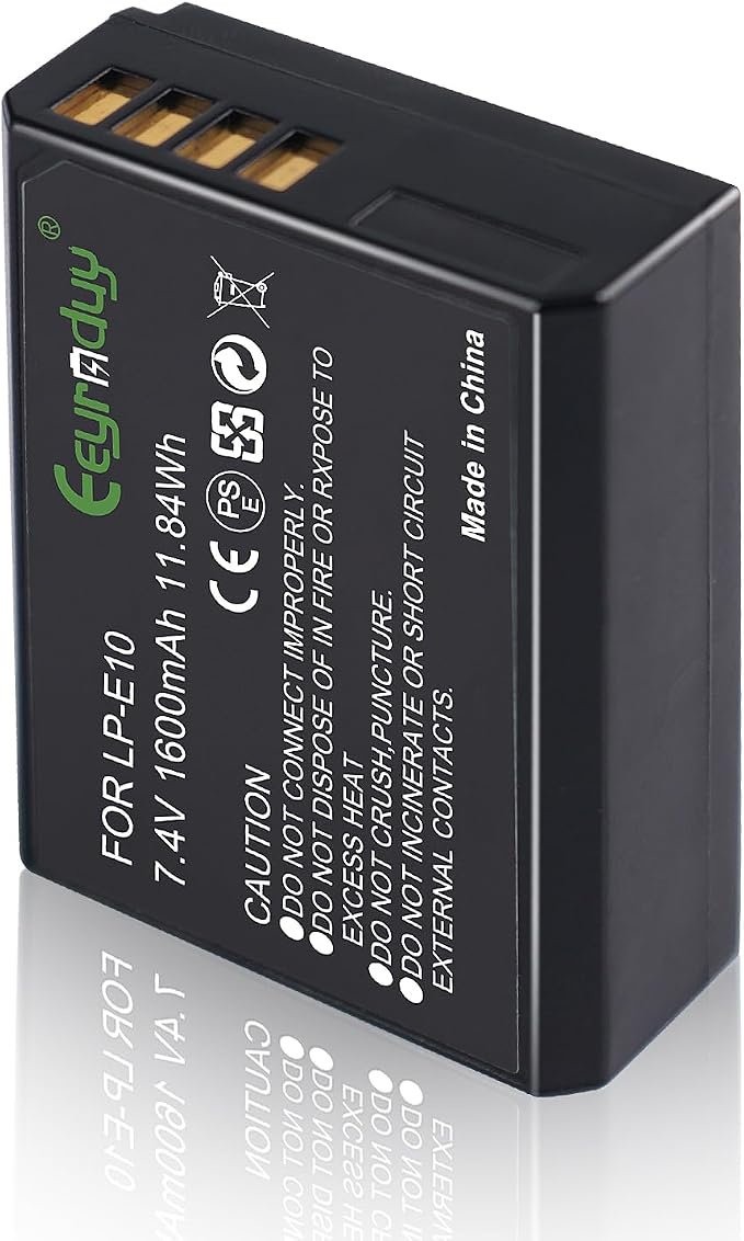1-Pack of LP-E10 Battery for Canon EOS Rebel T6 T7 T5 T3, Kiss X50 X70 by eeyrnduy
