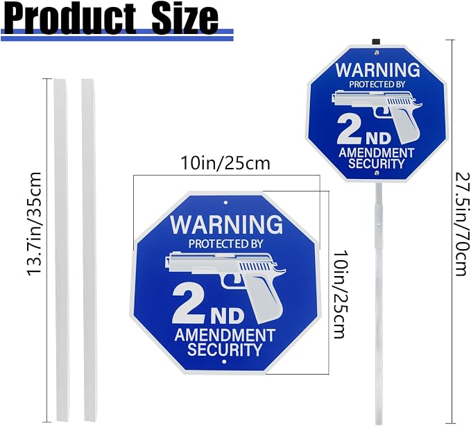 Protected by 2nd Amendment Security Sign - Image 2