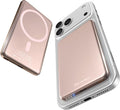 [0.3" Ultra Slim] [Alloy-Made] ULiXWH for Magsafe Portable Charger for iPhone, 2026 Upgrade 5000mAh Fast Charging Magnetic Power Bank, Wireless Battery Pack for iPhone 17 Air 16 15 Pro Max 14 13, Pink by ULiXWH