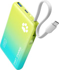INIU Portable Charger, 45W PD Slim 10000mAh Power Bank with Built-in USB-C, Camping Outdoor Travel Business, for Women Men Students Family Emergency by INIU