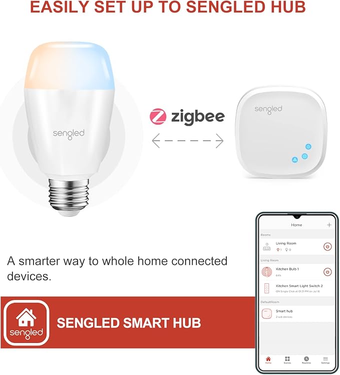 Sengled Zigbee Smart Bulbs, Tunable White 2700K~6500K, Hub Required, Dimmable - Image 4