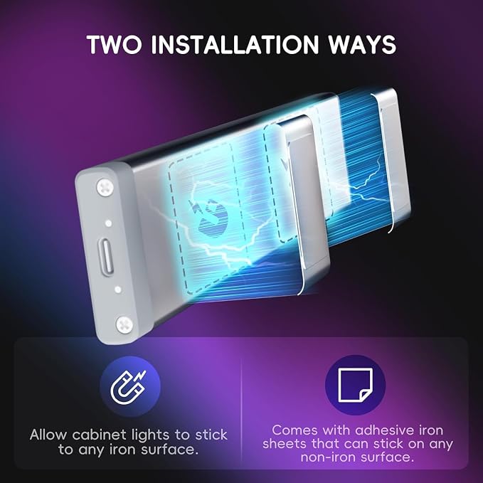 Under Cabinet Lights with Charging Station, 24LED Dimmable Rechargeable Motion - Image 6