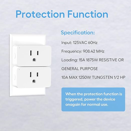 Zwave Plug 800 Series 2 Pack, Zwave Outlet Built-in Repeater Range Extender - Image 8
