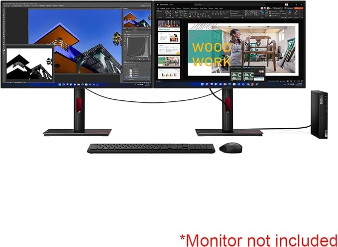 Lenovo ThinkCentre M70q i5-10500T Tiny PC Mini 2026 Desktop 8GB 512GB SSD | 1L Space-saving, DP + HDMI, WiFi, Bluetooth, Wireless Antenna, Keyboard & Mouse, Windows 11 Business Computer - Image 9