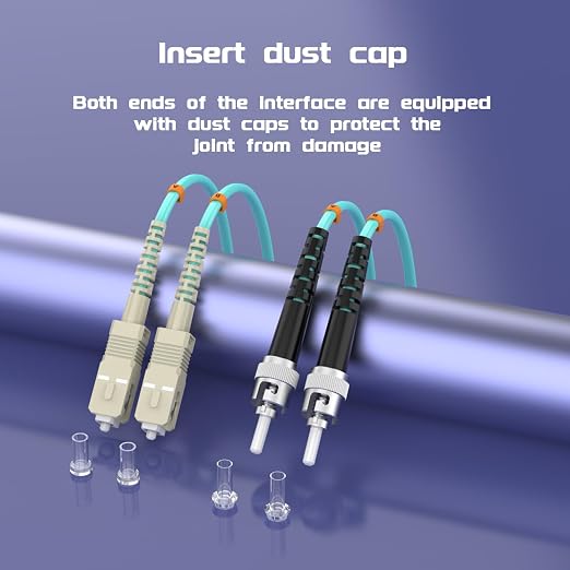 Fiber Patch Cable OM3 SC/UPC to ST/UPC 49/15meters, 10Gb/Gigabit MultiMode - Image 6