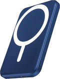 podoru for Magsafe Battery Pack, 5000mAh Magnetic Power Bank with Type-C Cable 20W PD Fast Charging Lighting Input Wireless Portable Charger for iPhone 17/16/15/14/13/12/ All Series-Dark Blue by PodoruPowerBank