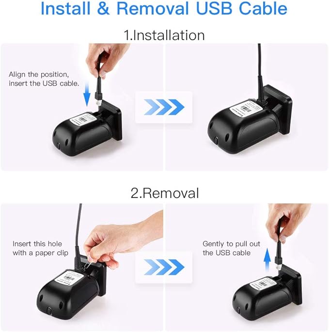 Eyoyo 1D 2D Desktop Barcode Scanner, Omnidirectional Hands-Free USB Wired - Image 4