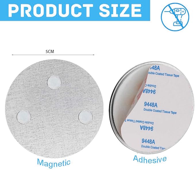 Magnetic Smoke Detector Sticky Pads Magnetic Adhesive Pads 3PCS Magnetic Smoke - Image 2