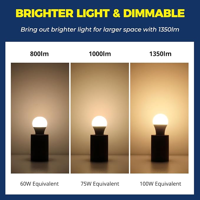 Lightinginside Smart Light Bulbs 100W Equiv., 1350LM 11W Smart Bulb Works - Image 3
