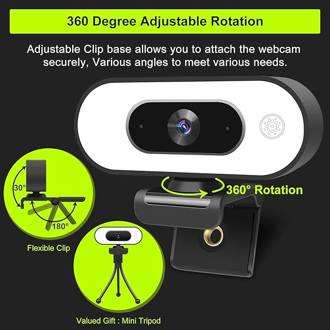 Webcam with Ring Light Microphone - Image 5