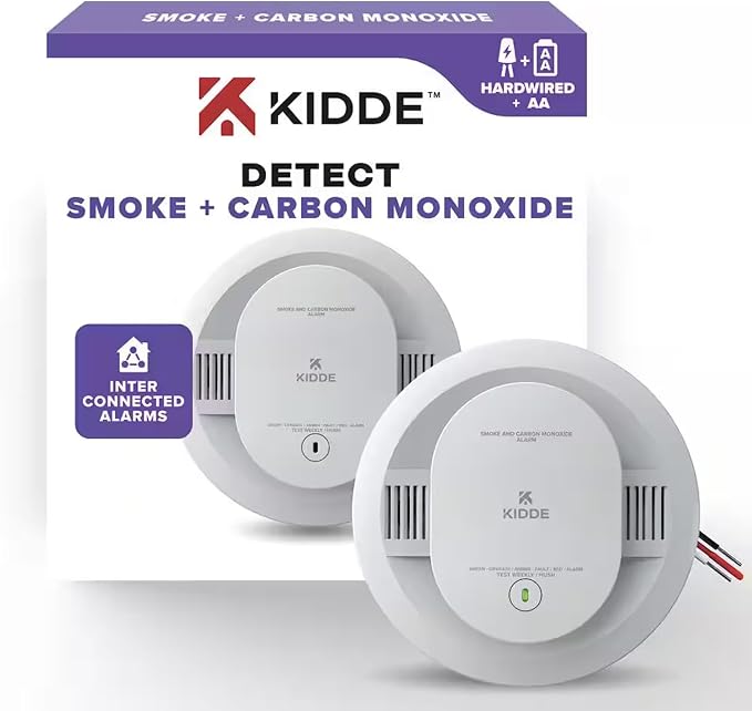 Kidde KN-COSM-IBA Hardwire Combination Smoke Carbon Monoxide Detector Battery - Image 2