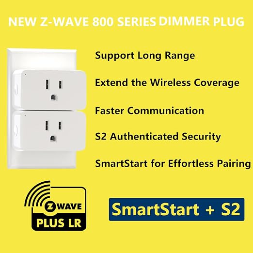 Minoston 800 Series Z-Wave Plug Dimmer Smart Plug-in Outlet, Built-in Repeater - Image 5