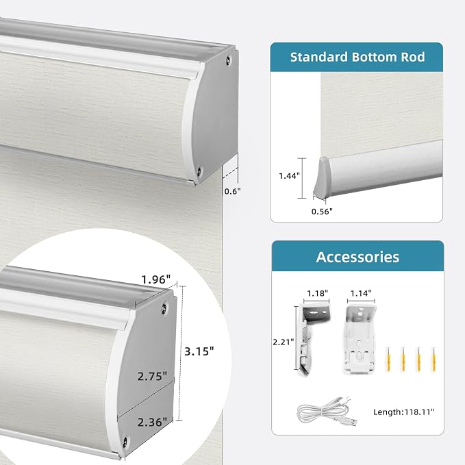 SmartWings Motorized Light Filtering Shades, Work - Image 8