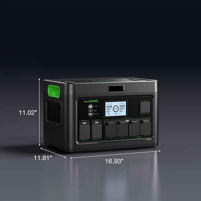 Portable Power Station 2400W, 1843Wh LiFePO4 Solar Generator, 4800W Peak, 12 Ports with 4 AC Outlets & 100W USB-C PD, Ultra-Fast 2H Charging for Home Backup, RV Camping, Emergency Power Outages - Image 9